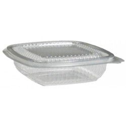 Caserole Capac Atasat, 104x110x27 mm,100 Buc/Set, 150 ml, Plastic Transparent, Caserole Reactangulare, Caserole de Unica Folosinta, Caserole cu Capac din Plastic, Caserole din Plastic, Caserola cu Capac, Caserole din Plastic Unica Folosinta