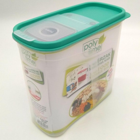 Cutie Depozitare Alimente, 9x18x23 cm, 2 L, Plastic Transparent, Capac cu Orificiu, Cutii din Plastic pentru Alimente, Cutie Alimentara din Plastic, Caserole din Plastic pentru Alimente, Cutii Depozitare