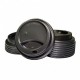 Capace Negre din Plastic, Diametru 80 mm, pentru Pahare din Carton 8-12 OZ, 100 Buc/Bax, Capace din Plastic pentru Pahare, Capace din Plastic 80 mm, Capace Negre din Plastic pentru Pahare