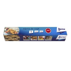 Rola Hartie pentru Copt Zorex Clasic, 30cm x 6m, Greutate 100g, Pergament pentru Tavi, Hartie de Copt, Hartie de Copt in Rola, Hartie de Copt Siliconata, Hartie de Copt Termorezistenta, Hartie Pergament Siliconata