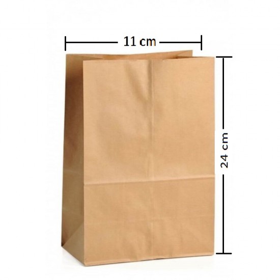 Pungi din Hartie, 0.5 Kg, 11x3x24 cm, 1350 Buc/Bax, Natur, Pungi de Hartie, Pungi Hartie Natur, Pungi din Hartie pentru Panificatie, Pungi din Hartie Catering, Pungi din Hartie pentru Patiserii, Ambalaje din Hartie
