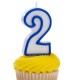 Lumanare Aniversare Cifra 2, Material Parafina, Dimensiune 7 Cm, Culoare Rosu, Lumanari Aniversare, Lumanari pentru Tort, Lumanare pentru Zile de Nastere, Lumanare Cifra pentru Tort, Cifre Lumanari pentru Tort