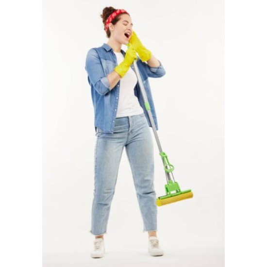 Mop Simplu din PVA  Zorex Pro, Coada Metalica 1.2 m, Albastru, Mopuri Simple, Mop din PVA cu Coada Telescopica, Mopuri pentru Casa, Mopuri pentru Menaj