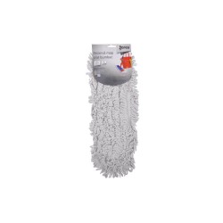 Rezerva Mop Bumbac Zorex, 41x12.5 cm, Culoare Alba, Greutate 168 g, Rezerve Mop, Rezerve Mopuri Plate, Rezerve pentru Mop Plat, Rezerve de Bumbac pentru Mop Plat, Rezerva pentru Mop Plat, Accesorii Curatenie, Accesorii Menaj