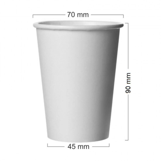 Pahare din Carton, 7 Oz (180 ml), 100 Buc/Set, Culoare Alba, Pahare din Carton Alb, Pahare Albe din Carton, Pahare de Unica Folosinta, Pahare de Unica Folosinta din Carton, Pahare din Carton Albe de Unica Folosinta