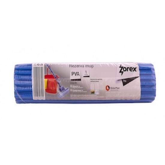 Rezerva Mop PVA Zorex Pro, Latime 27 cm, Model Albastru, Rezerve pentru Mop, Rezerva Profesionala pentru Mop, Rezerve PVA  pentru Mop, Accesorii Curatenie, Accesorii Menaj