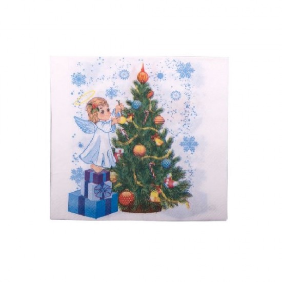 Servetele de Masa Decorative pentru Craciun in 2 Straturi, 33x33 cm, 20 Servetele/Set, Multicolor, Diverse Modele, Pachete Servetele Decorative, Servetele Evenimente, Servetele Festive, Servetele Ocazii