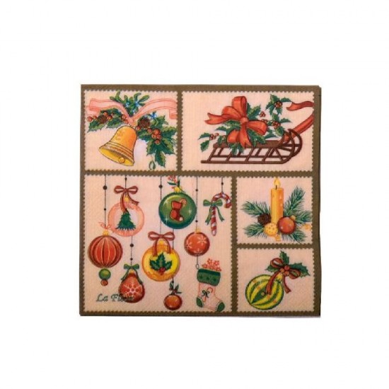 Servetele de Masa Decorative pentru Craciun in 2 Straturi, 33x33 cm, 20 Servetele/Set, Multicolor, Diverse Modele, Pachete Servetele Decorative, Servetele Evenimente, Servetele Festive, Servetele Ocazii