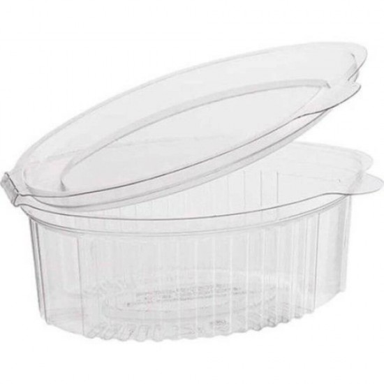 Sosiera cu Capac Atasat din PET, Cantitate 50 ml, 100 Buc/Set, Culoare Transparenta, Sosiere de Unica Folosinta, Sosiere cu Capac din Plastic, Sosiere Mici din Plastic, Sosiere Catering, Sosiera cu Capac, Sosiere din Plastic Unica Folosinta