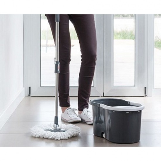 Rezerva pentru Mop Rotativ din Fibra Sintetica, Alba, Rezerve pentru Mop, Rezerve pentru Mop Rotativ, Accesorii Curatenie, Accesorii Menaj