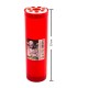 Candela Parafina cu Capac, Timp Ardere 84 h, 190x65 mm, Culoare Rosie, Lumanare Candela, Lumanari si Candele Tip 50, Candele din Parafina, Candele pentru Exterior, Candele pentru Sarbatori, Candele cu Capac, Candela cu Capac Metalic