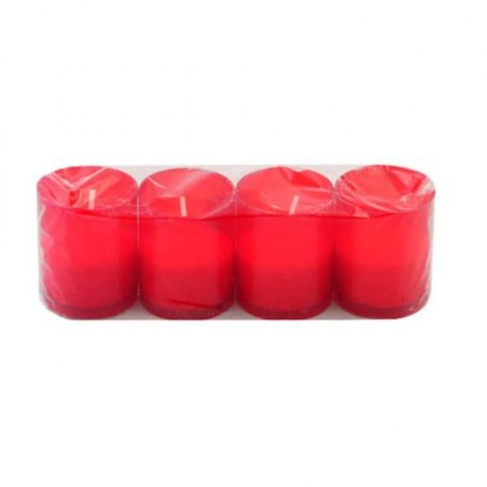 Candela Parafina fara Capac, 4 Buc/Set, Timp Ardere 48 h, 55x48 mm, Cutie Rosie, Lumanare Candela Tip 5, Lumanari si Candele, Candele din Parafina, Candele pentru Exterior, Candele pentru Sarbatori, Candele Fara Capac la Set