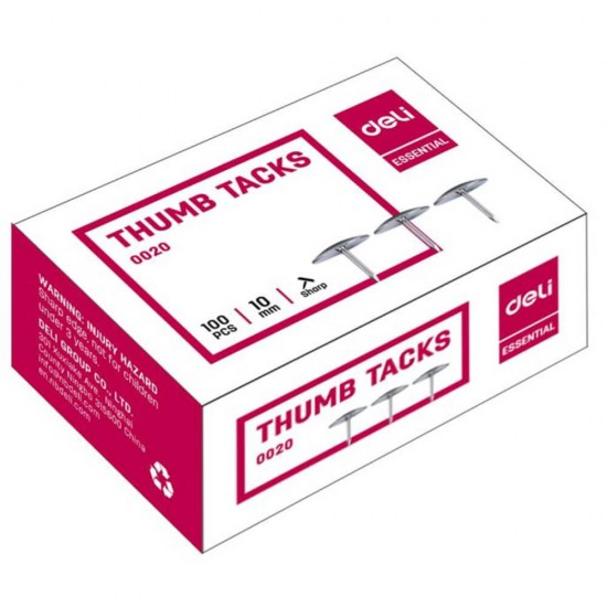 Pioneze Pentru Birou DELI Essential, Culoare Crom, 10 mm, 50 g, Pioneze Birou, Pioneze Prindere, Pioneze Hartie, Pioneze Placi Pluta, Pioneze prindere Hartie, Pioneze pentru Prindere Hartie, Pioneze de Birou, Pioneze Hartie pentru Birou, Pioneze 10mm