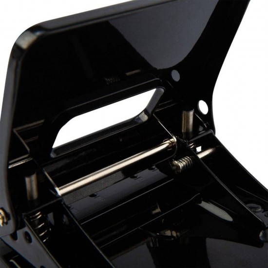 Perforator Birou Deli Expert, 60 Coli, Negru, Perforator de Hartie cu Blocare, Perforatoare Manuale pentru Birou, Perforatoare pentru Hartie, Deli Expert Perforator cu Indicator Gradat, Perforator cu Indicator Gradat pentru Birou Deli Expert