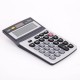 Calculator de Birou Deli Core 12 Digits, Gri, Dual Power, Alimentare Baterie AAA, Suprafata Metalica, Calculator Birou 12 Digits, Calculator Birou cu Memorie, Calculator Birou Deli