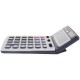 Calculator de Birou Deli Core 12 Digits, Gri, Dual Power, Alimentare Baterie AAA, Suprafata Metalica, Calculator Birou 12 Digits, Calculator Birou cu Memorie, Calculator Birou Deli