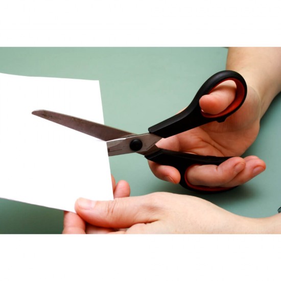 Foarfeca DELI Clasic, Lama Otel Inoxidabil, Manere Ergonomice Negre, 180 mm, 1 Buc, Foarfeca Standard, Foarfeca de Birou, Foarfeca pentru Birou, Foarfeca Hartie, Foarfeca Plastic, Foarfeca pentru Carton, Foarfeca Maner Ergonomic, Foarfeca Lama din Otel