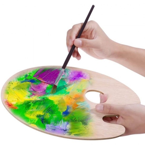 Set 6 Pensule, Deli, Par Sintetic, Diverse Dimensiuni si Forme, Pensule Par Sintetic Deli, Set de Pensule Deli, Pensule Sintetice Deli,  Accesorii Pentru Pictura