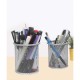 Suport Birou Cilindric Deli Vivid, 91x98 mm, Plasa Metalica Rosie, Suport pentru Pixuri, Suport pentru Pensule, Suport pentru Creioane, Suport pentru Markere, Suport Pixuri Birou, Organizator Pixuri, Organizator Instrumente de Scris Birou