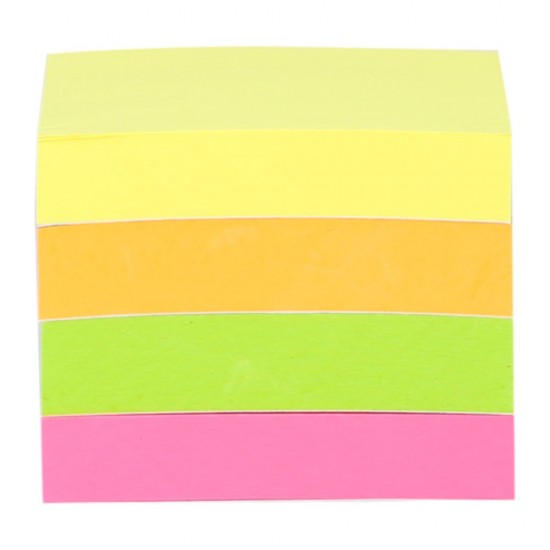 Notite Adezive, Deli Stick Up, 76x76 mm, Culori Neon, 400 Buc/Pachet, Notite Hartie cu Adeziv, Sticky Notite, Cuburi Hartie, Articole pentru Birou