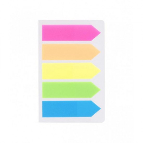 Index Adezivi Plastic, Deli Stick Up, 43x12 mm, Culori Neon, 100 Buc/Pachet, Index Plastic cu Adeziv, Evidentiatoare pentru Carti si Caiete, Sticky Indexuri, Evidentiatoare Adezive de Pagina