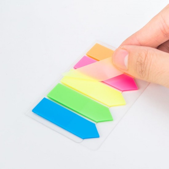 Index Adezivi Plastic, Deli Stick Up, 43x12 mm, Culori Neon, 100 Buc/Pachet, Index Plastic cu Adeziv, Evidentiatoare pentru Carti si Caiete, Sticky Indexuri, Evidentiatoare Adezive de Pagina
