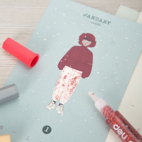 Lipici cu Sclipici, Deli Stick Up Classic 12 ml, 6 Buc/Set, Diverse Culori, pentru Decorat, Lipici cu Uscare Rapida, Lipici pentru Decorat, Lipici Lichid Decorat, Lipici Decorat Deli, Lipici cu Sclipici