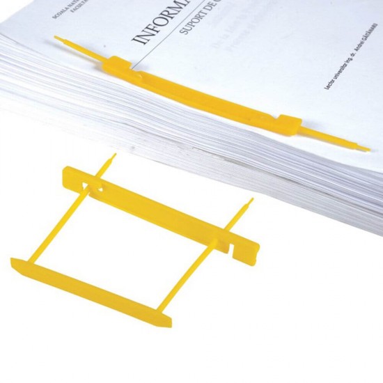 Set 25 Alonje Arhivare Galbene UBERS, Separator Hartii, Separatoare Hartii, Separatoare Documente, Separatoare Dosare, Alonje Indosariere, Alonje pentru Indosariere, Alonje din Plastic, Produse Arhivare, Organizare si Arhivare