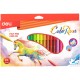 Set 24 Carioci Diverse Culori, Deli ColoRun, Lavabile, 1 mm Varf, Carioci Diverse Culori Deli,  Set de Carioci, Rechizite Scolare, Carioci cu Varf Subtire, Gama Deli ColoRun,  Carioci Diverse Culori, Carioci pentru Gradinita