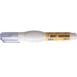 Corector Pix BIC, 7 ml, Culoare Alba, Corector Tip Pix, Instrumente de Scris si Corectat, Corectoare Cerneala Pix, Accesorii Corectat Scoala, Corector pentru Scriere, Pasta Corectoare, Corector Alb pentru Scris