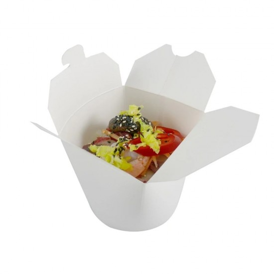 Caserole Mari Salata 32 OZ, 25 Buc/Set, Albe, Carton, 907 g, Caserola Salata, Caserole Rotunde Salata, Caserole de Unica Folosinta, Caserole Salata din Carton, Set Caserole din Carton, Caserola din Careton de Unica Folosinta, Cutie Carton Salata