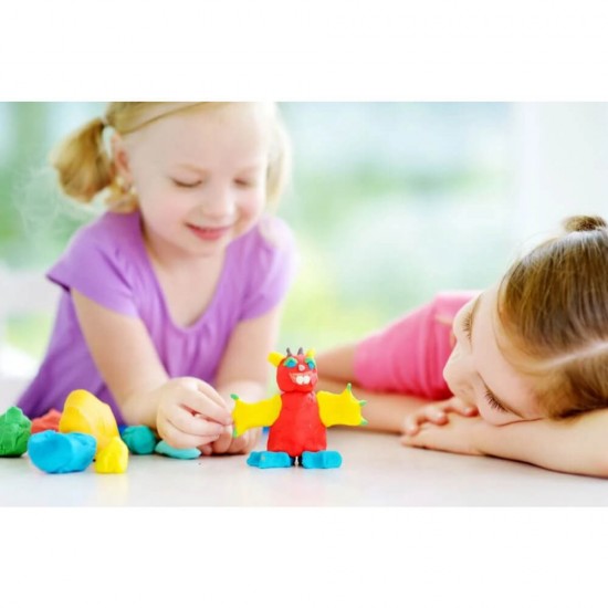 Plastelina la Borcan Deli, 6 Buc/Set, Plastilina, Plastilina Non-Toxica, Plastilina pentru Copii, Plastelina Colorata, Plastelina Multicolor, Plastelina Multicolora, Plastelina Copii, Plastelina cu Forma, Plastelina cu Forme, Plastelina la Borcan