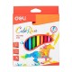 Set 12 Carioci DELI ColoRun, Varf de 1 mm, Set Carioci Colorate, Carioci Colorate, Carioci pentru Desen, Carioci Colorate pentru Scolari, Carioci de Colorat, Carioci Pastel, Seturi Colorate de Carioci, Rechizite Scolare