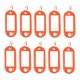 Set 10 Brelocuri Chei cu Eticheta EVOFFICE, 50x22 mm, Rosii, Breloc pentru Chei, Brelocuri cu Eticheta pentru Chei, Set Brelocuri Chei cu Eticheta, Brelocuri Chei cu Suport pentru Eticheta, Brelocuri cu Eticheta pentru Hotel