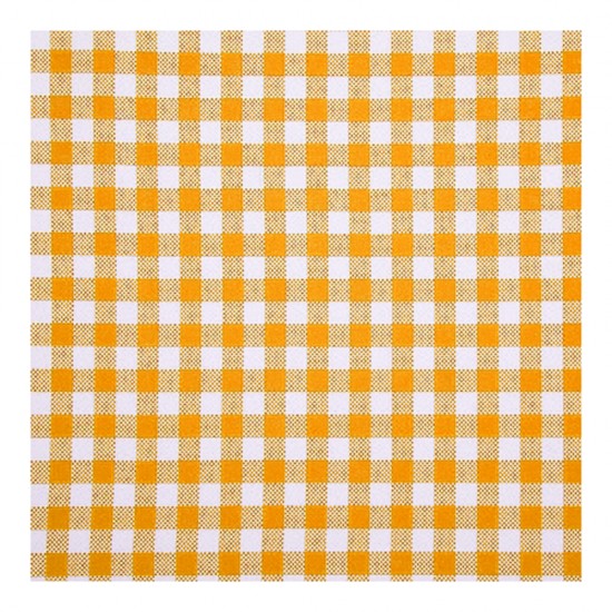 Fata de Masa Cerata, Model Carouri, 100x88 cm, 10 Buc/Set, Alb/Portocaliu, Hartie Plastifiata, Fata de Masa Hartie Plastifiata, Fata de Masa, Set Fete de Masa, Fata de Masa de Unica Folosinta