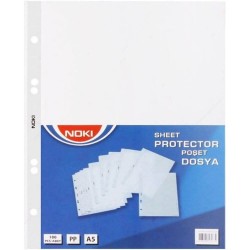 Folii de Protectie A5 NOKI, 100 Buc/Set, 45 MIC, Folii Transparente pentru Documente, Folii de Protectie Transparente A5, Set Folii Transparente pentru Foi, Folii Transparente din Plastic pentru Birou