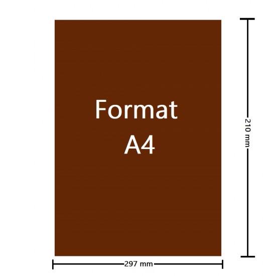 Hartie Autocolanta Color GOLDPAPER A4, 100 File/Set, Maro, 297x210 mm, 80 g/mÂ², Hartie Autocolanta Maro, Set Hartie Autocolanta Maro, Top Hartie Autocolanta, Foi de Hartie A4 Autocolante, Hartie Autocolanta, Etichete Autoadezive