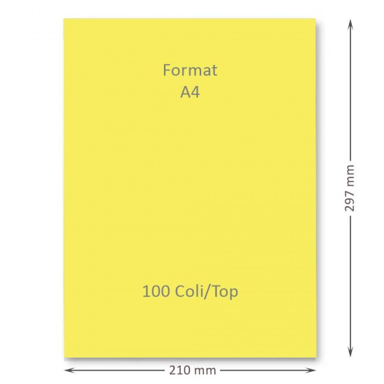 Hartie Cartonata A4 GOLDPAPER, 100 Coli/Top, Galben Pal, 160 g/mÂ², 297x210 mm, Hartie Cartonata Galbena A4, Hartie Cartonata Decorativa, Hartie Cartonata pentru Invitatii, Hartie Cartonata Groasa, Hartie Cartonata Colorata