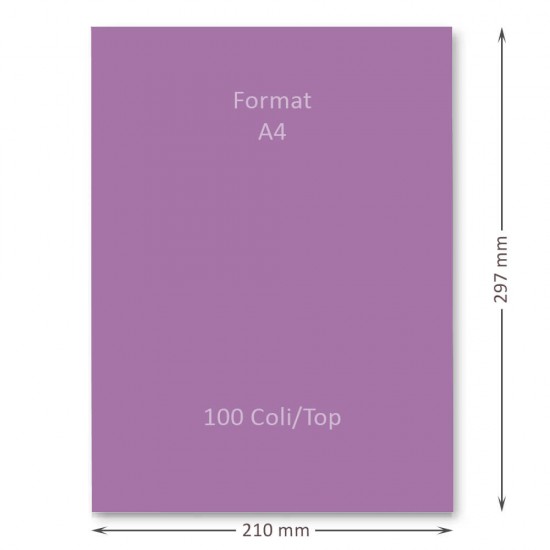 Hartie Cartonata A4 GOLDPAPER, 100 Coli/Top, Lila, 160 g/mÂ², 297x210 mm, Hartie Cartonata Lila A4, Hartie Cartonata Decorativa, Hartie Cartonata pentru Invitatii, Hartie Cartonata Groasa, Hartie Cartonata Colorata, Top Hartie Cartonata