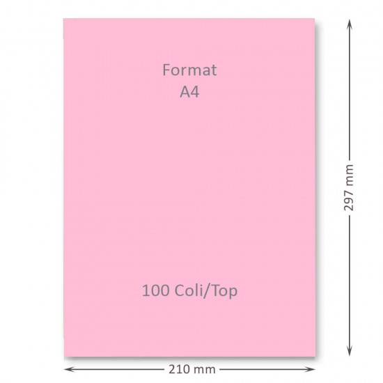 Hartie Cartonata A4 GOLDPAPER, 100 Coli/Top, Roz, 160 g/mÂ², 297x210 mm, Hartie Cartonata Roz A4, Hartie Cartonata Decorativa, Hartie Cartonata pentru Invitatii, Hartie Cartonata Groasa, Hartie Cartonata Colorata, Top Hartie Cartonata