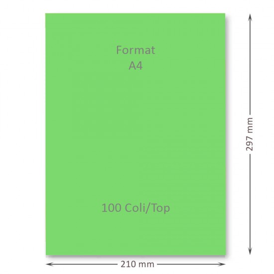 Hartie Cartonata A4 GOLDPAPER, 100 Coli/Top, Verde Deschis, 160 g/mÂ², 297x210 mm, Hartie Cartonata Verde A4, Hartie Cartonata Decorativa, Hartie Cartonata pentru Invitatii, Hartie Cartonata Groasa, Hartie Cartonata Colorata