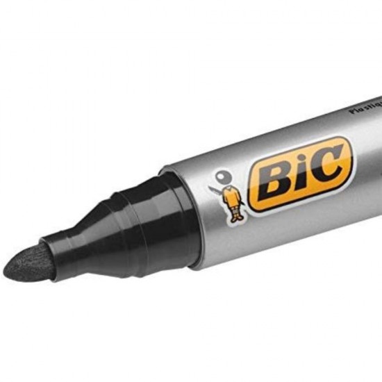 Marker Permanent BIC 2000, Varf Rotund de 1.7 mm, Cerneala Neagra pe Baza de Alcool, Markere Permanente cu Varf Rotund, Marker Permanent Negru, Marker Permanent cu Cerneala Neagra, Marker Permanent, Marker Permanent cu Cerneala Neagra