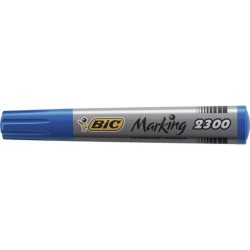 Marker Permanent BIC 2300, Varf Tesit de 3-5 mm, Cerneala Albastra pe Baza de Alcool, Markere Permanente cu Varf Tesit, Marker Permanent Albastru, Marker Permanent cu Cerneala Albastra, Marker Permanent, Marker Permanent cu Cerneala Albastra