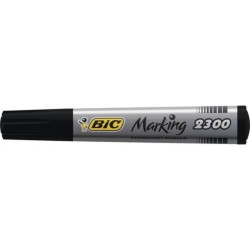 Marker Permanent BIC 2300, Varf Tesit de 3-5 mm, Cerneala Neagra pe Baza de Alcool, Markere Permanente cu Varf Tesit, Marker Negru, Markere Negre, Marker cu Cerneala Neagra, Marker Permanent, Marker Permanent Negru, Marker cu Cerneala Neagra