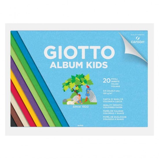 Hartie A4, 120gr, 20 Coli/set, Giotto Album Kids