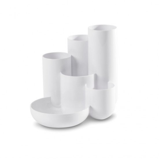 Suport Pentru Instrumente De Scris Han Campus, 5 Compartimente - Alb