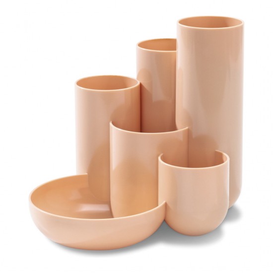 Suport Pentru Instrumente De Scris Han Campus, 5 Compartimente - Orange Pastel