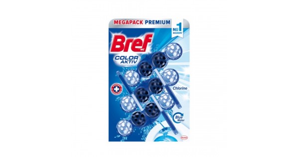 Bref Power Aktiv Chlorine, Odorizant Solid Pentru Toaleta, Bilute - 3 X ...