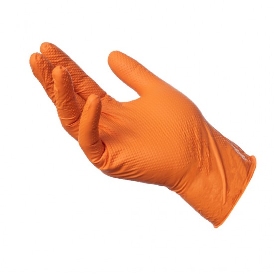 Manusi Nitril Emka, 7.0, 90 Buc/cutie, Pentru Industria Automotive - Portocalii - Marime Xxl