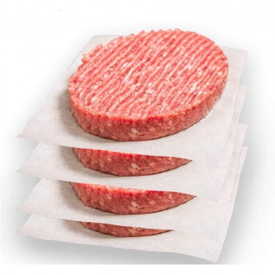 Set 10 Kg Hartie Kraft Albita Polietilena, 25x35 cm, 40+10 g/mÂ², 1080 Coli, Ambalaj Preparate Carne, Hartie Polietilena Ambalare Carne, Coli Hartie Polietilena Impachetare Preparate Carne, Ambalaje Hartie pentru Mezeluri